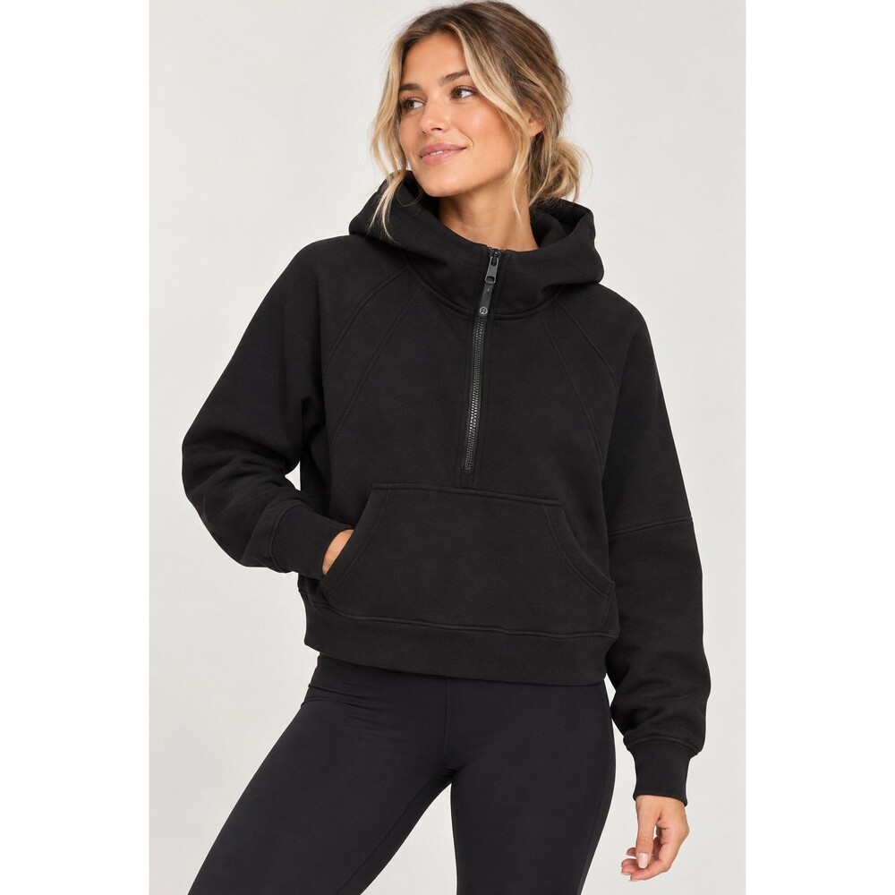 Lululemon Scuba Oversized Half-Zip Hoodie Women’s XS/S Black Funnel Neck